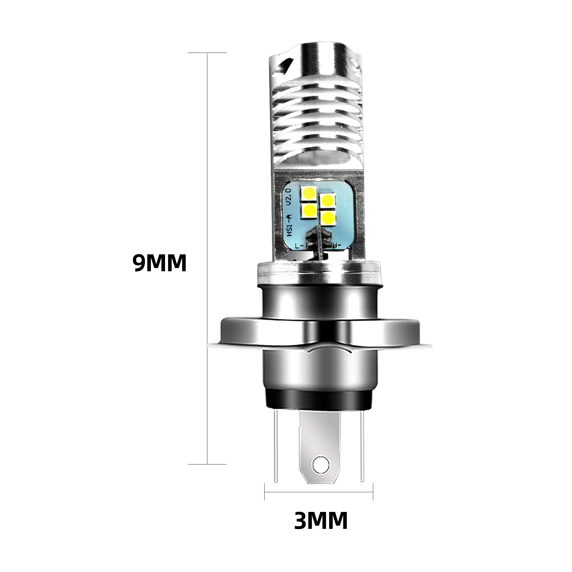 Lampu Depan Led H4 Sepeda Motor untuk Lampu Sorot Mini Strobo Lampu Depan Lampu Depan Led Bohlam Sepeda Berkendara