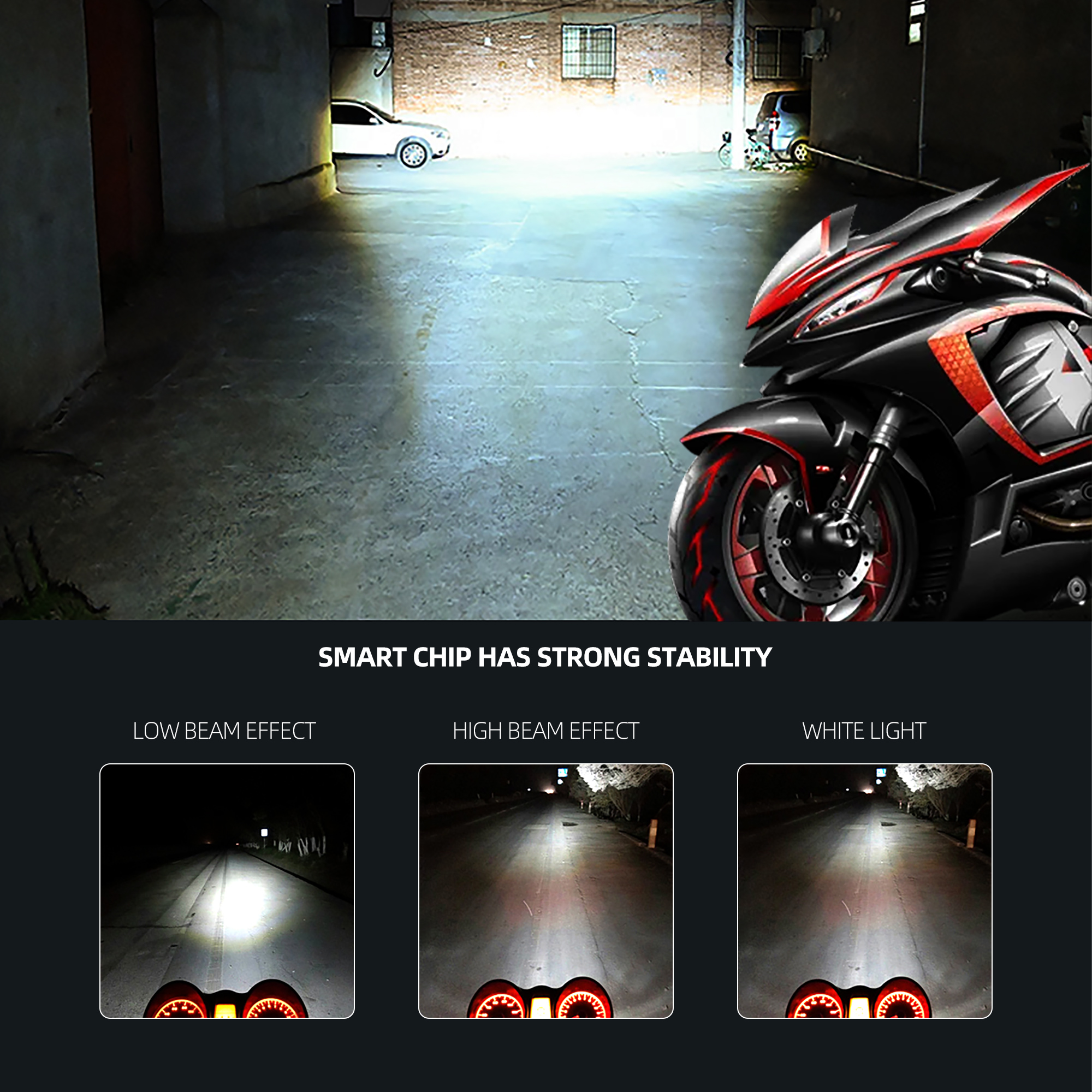 Lampu Depan Led H4 Sepeda Motor untuk Lampu Sorot Mini Strobo Lampu Depan Lampu Depan Led Bohlam Sepeda Berkendara