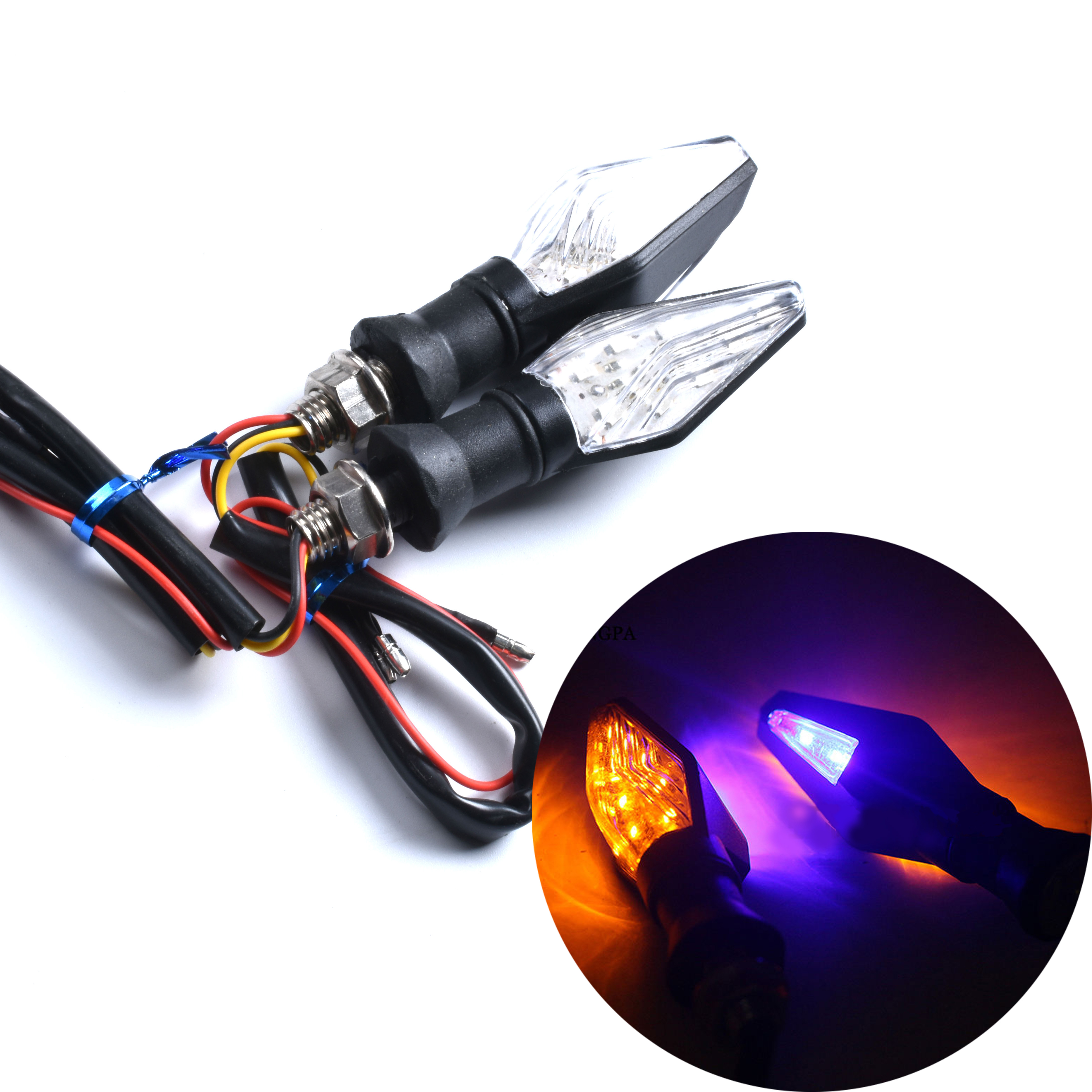 Sistem Lampu Sepeda Motor DC 12v Bohlam Led Pola Aliran Universal Mengalir Berkedip Lampu Indikator Sinyal Moto Lampu Rem Berhenti