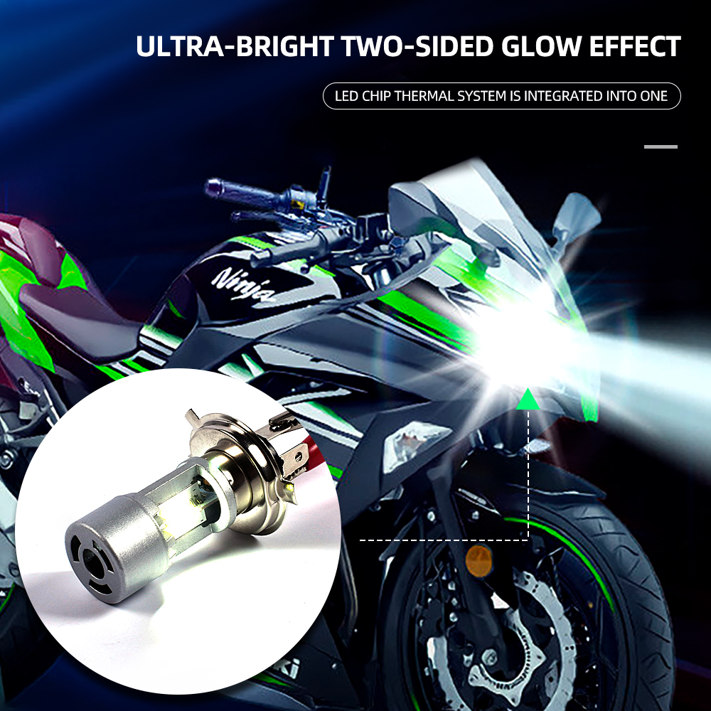 Suku Cadang Sepeda Motor Terlaris COB Kipas Bawaan Lampu Depan Sepeda Motor Lampu Kabut Bohlam Lampu Depan Led Sepeda Motor