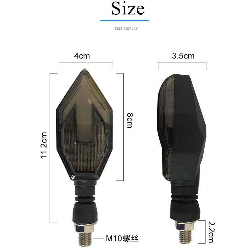 Sistem Lampu Sepeda Motor Indikator Sepeda Motor Universal Lampu Sinyal Strobo Belok Led Aksesori Sepeda Modifikasi