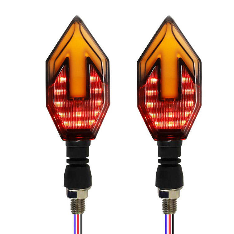 Sistem Lampu Sepeda Motor Indikator Sepeda Motor Universal Lampu Sinyal Strobo Belok Led Aksesori Sepeda Modifikasi
