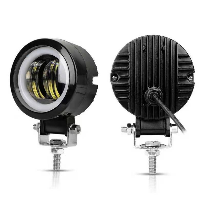 Lampu Depan Modifikasi Lampu Sorot Motor 6 Inci Bundar 12V Kualitas Tinggi Lampu Kabut Model SUV Off-Road Universal Lampu Malaikat