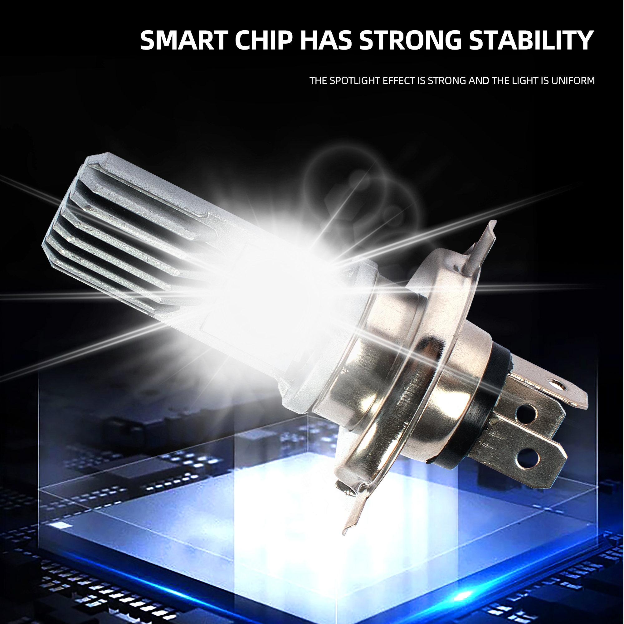 Lampu Berkendara Mini untuk Sistem Penerangan Sepeda Motor Bohlam Led Lampu Berkendara Kabut Suku Cadang Modifikasi Sepeda Lampu Depan Led H4 Sepeda Motor