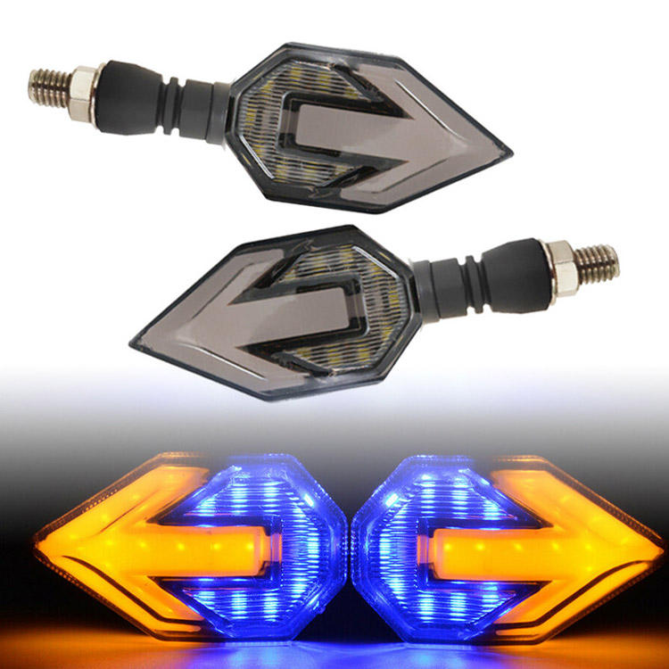 Sistem Lampu Sepeda Motor Indikator Sepeda Motor Universal Lampu Sinyal Strobo Belok Led Aksesori Sepeda Modifikasi