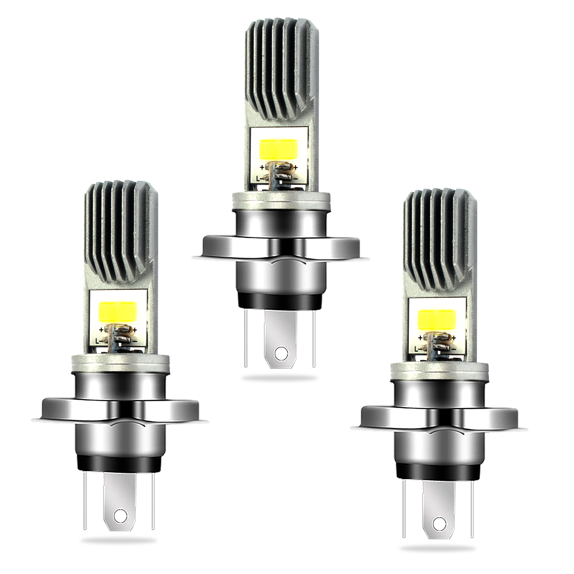 Aksesori Sepeda Motor Sistem Penerangan Sepeda Motor Bohlam Lampu Depan Led H4 Sepeda Motor Universal 12V