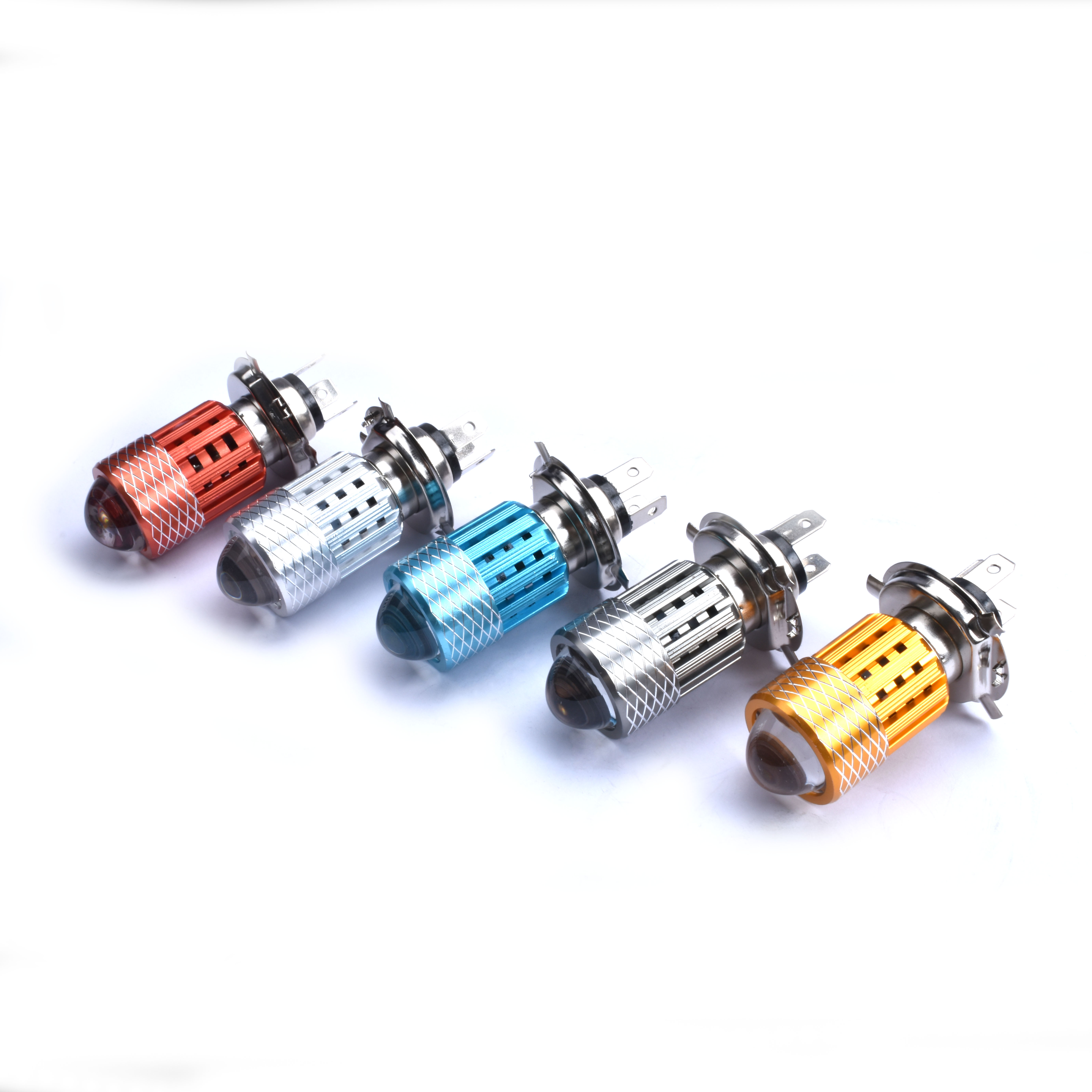 Lampu Depan Sepeda Motor Lampu Kabut Berkendara Mini Lampu Depan Led H4 untuk Lampu Sorot Sepeda Motor