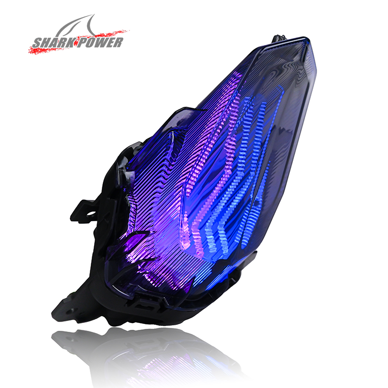 Untuk Yamaha Exciter155 Y16ZR Scooter Motorbike LED RGB TAI Light dengan Turn Rem Indikator Rem Motor Lighycle System Accessoriesoris