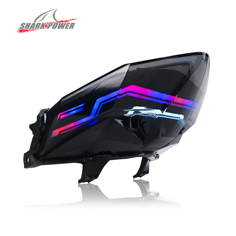 Untuk Honda Click150 Vario150 Motorbike RGB LED Light Light Sinyal Turn & Rem Indikator Sistem Pencahayaan Badan Bagian
