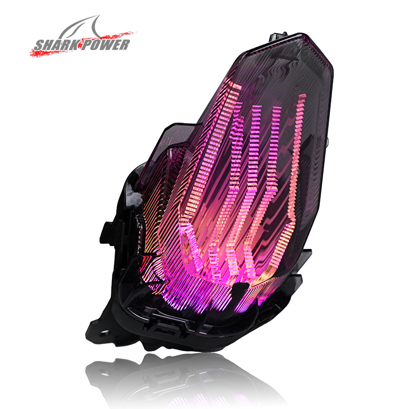 Untuk Yamaha Exciter155 Y16ZR Scooter Motorbike LED RGB TAI Light dengan Turn Rem Indikator Rem Motor Lighycle System Accessoriesoris