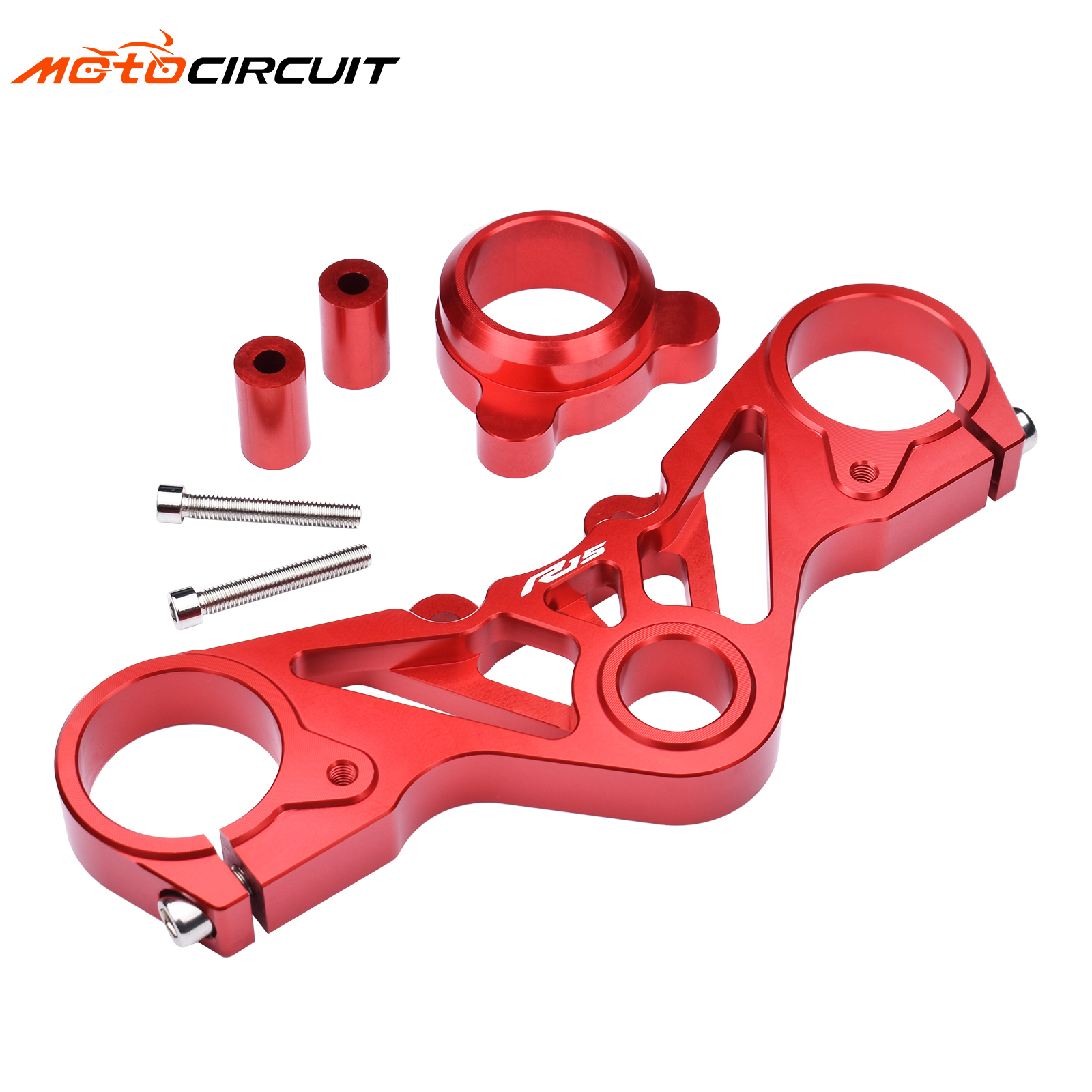 CNC Motorcycle CNC Upper Triple Tree Clamp Depan kemudi Dudukan dalam plastik untuk Yamaha R15 V3 Bagian Kustom Bagian