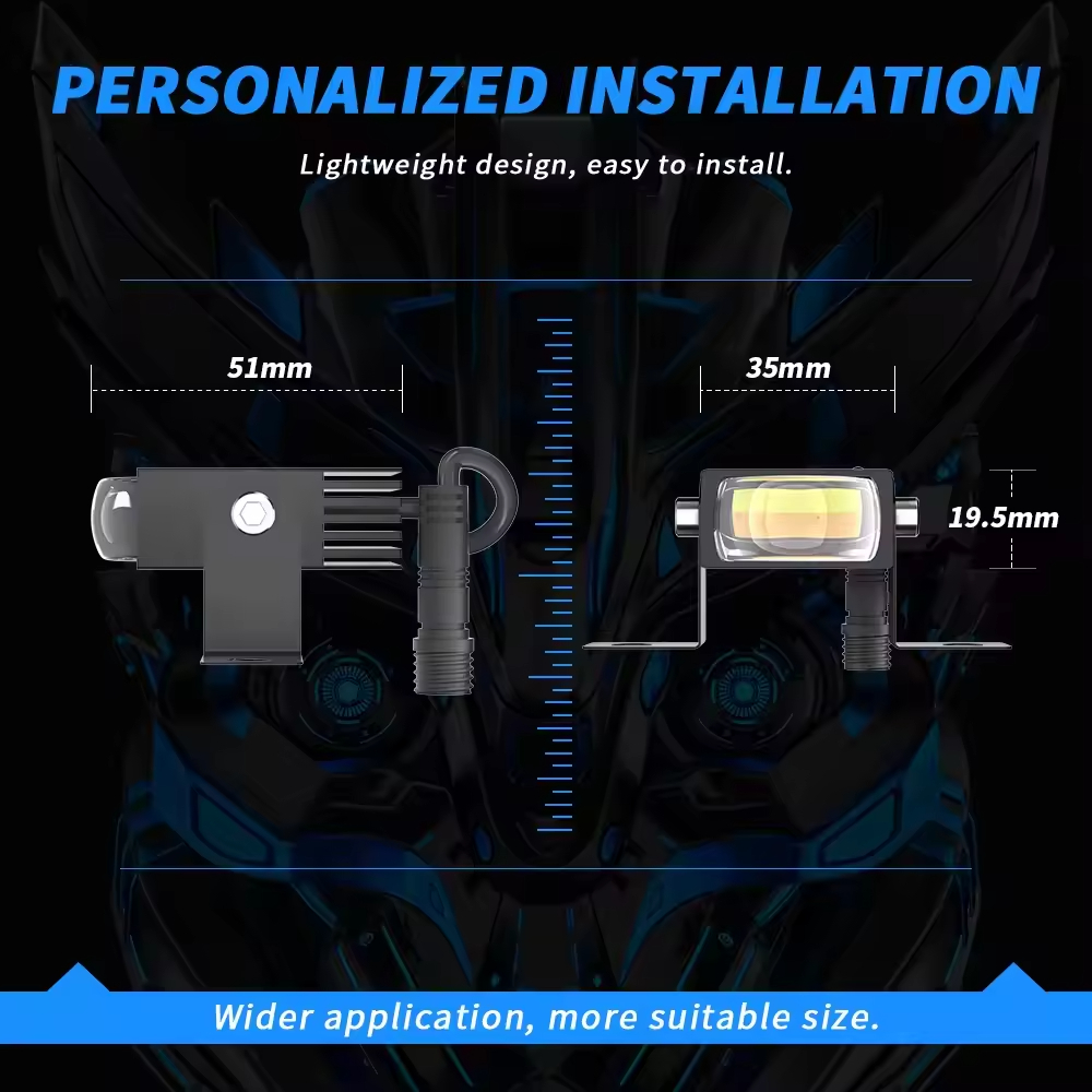 Spotlier Auxiliary Flash Motor Baru dan Lampu Modifikasi LED Kecerahan Tinggi dengan Ganda Warna Cahaya
