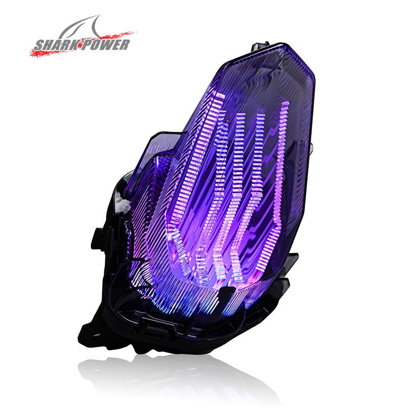 Untuk Yamaha Exciter155 Y16ZR Scooter Motorbike LED RGB TAI Light dengan Turn Rem Indikator Rem Motor Lighycle System Accessoriesoris