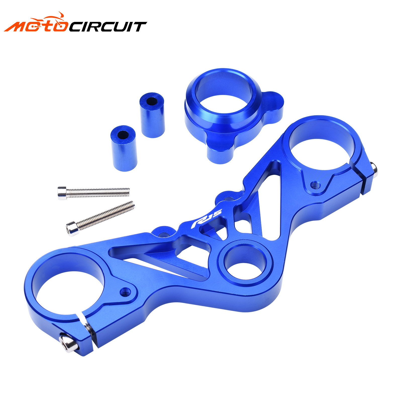 CNC Motorcycle CNC Upper Triple Tree Clamp Depan kemudi Dudukan dalam plastik untuk Yamaha R15 V3 Bagian Kustom Bagian