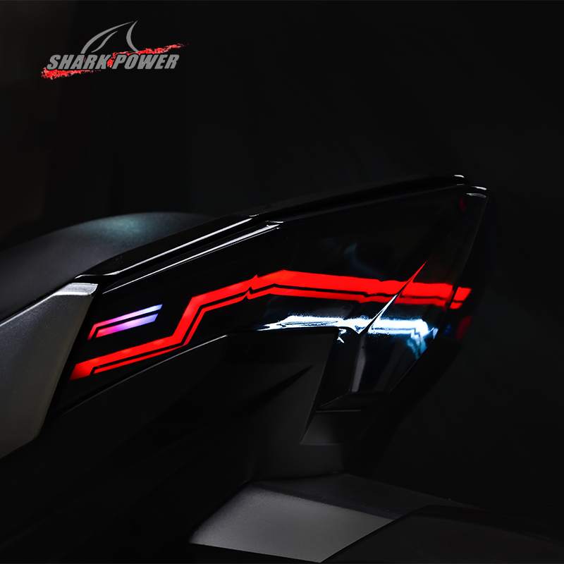 Untuk Honda Click150 Vario150 Motorbike RGB LED Light Light Sinyal Turn & Rem Indikator Sistem Pencahayaan Badan Bagian
