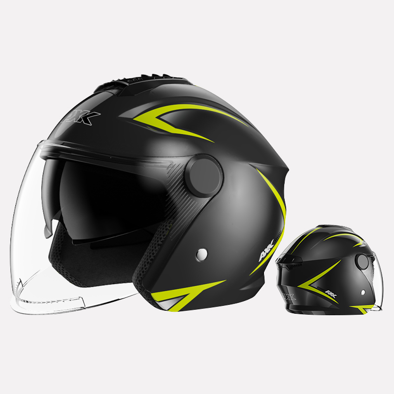 Helm Aksesoris Sepeda Motor Unisex dengan gaya klasik setengah wajah visor penutupan penutupan cepat penutupan casco de moto