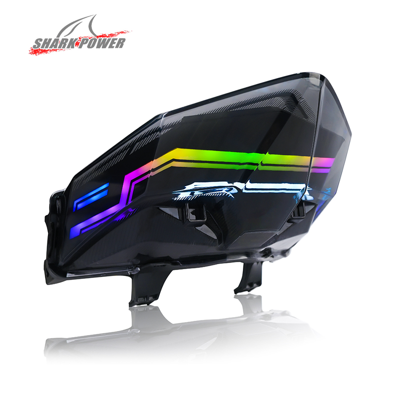 Untuk Honda Click150 Vario150 Motorbike RGB LED Light Light Sinyal Turn & Rem Indikator Sistem Pencahayaan Badan Bagian