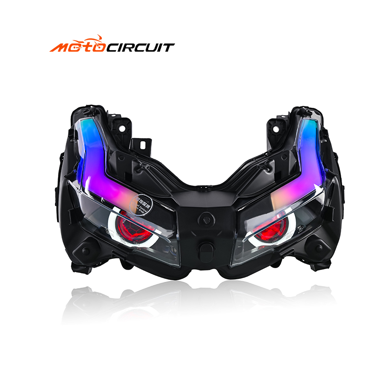 Lampu Depan Sepeda Motor RGB Mengalir Lampu Sein Skuter Lampu Sorot Kabut Depan untuk Aksesori Honda Adv150 160