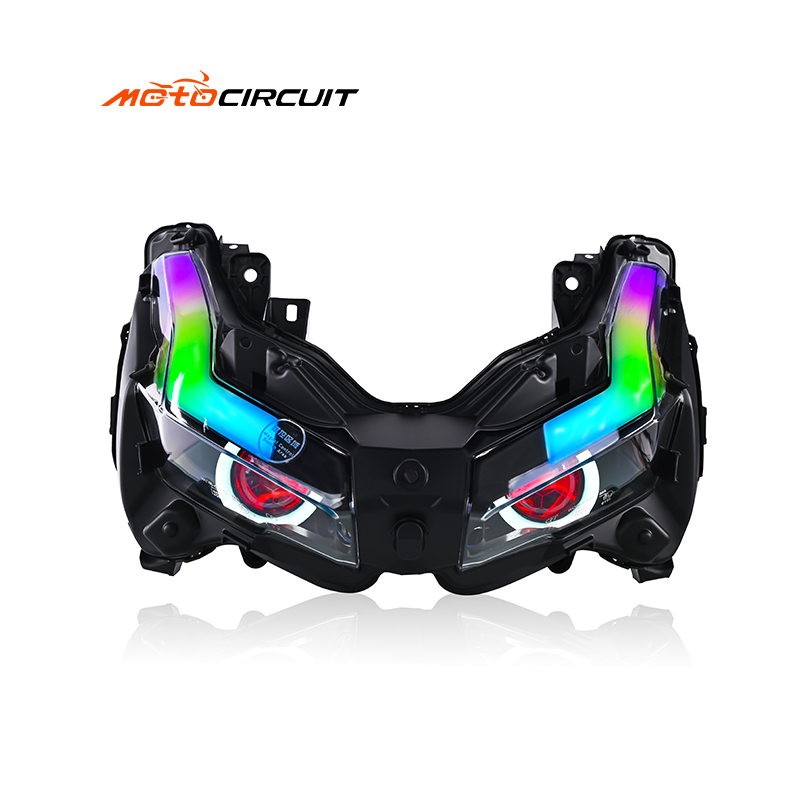 Lampu lampu sepeda motor RGB yang mengalir sinyal scooter spotlight kabut depan untuk honda adv150/160 aksesoris