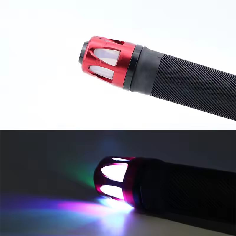 Modified Motorcycle LED Handle End Steker dengan Turn Signal Aluminium Alloy GRIP Balance Blok Aksesori Sepeda Motor Universal