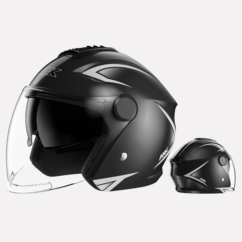 Helm Aksesoris Sepeda Motor Unisex dengan gaya klasik setengah wajah visor penutupan penutupan cepat penutupan casco de moto