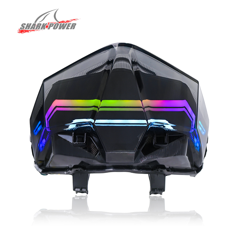 Untuk Honda Click150 Vario150 Motorbike RGB LED Light Light Sinyal Turn & Rem Indikator Sistem Pencahayaan Badan Bagian