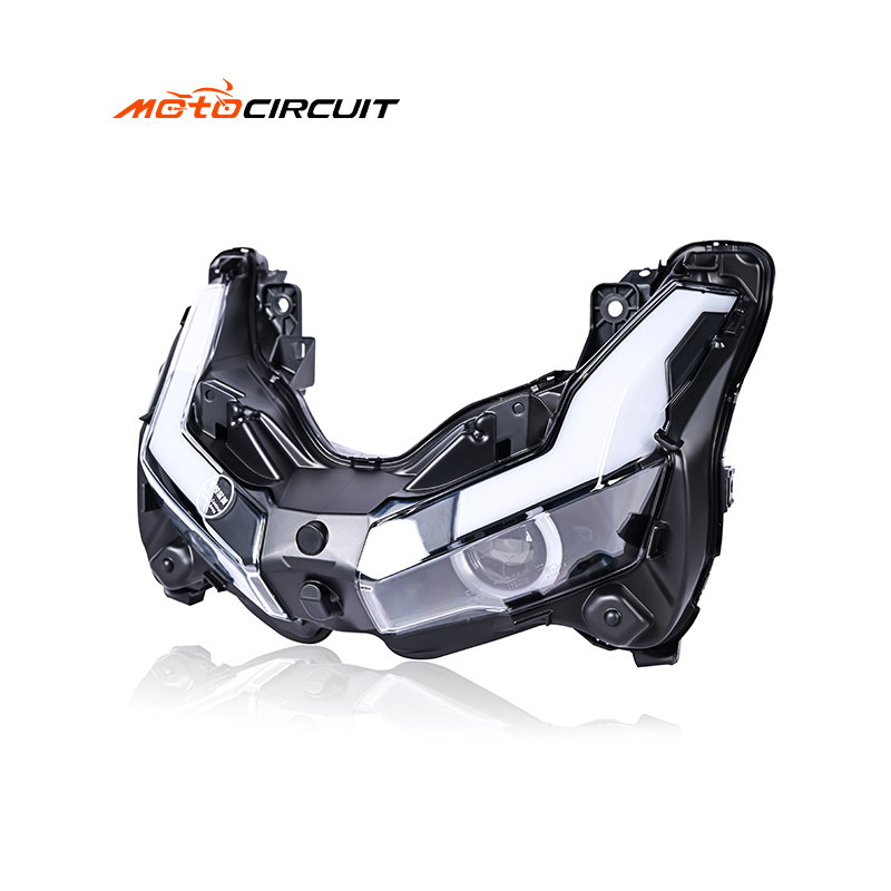 Lampu Depan Sepeda Motor RGB Mengalir Lampu Sein Skuter Lampu Sorot Kabut Depan untuk Aksesori Honda Adv150 160