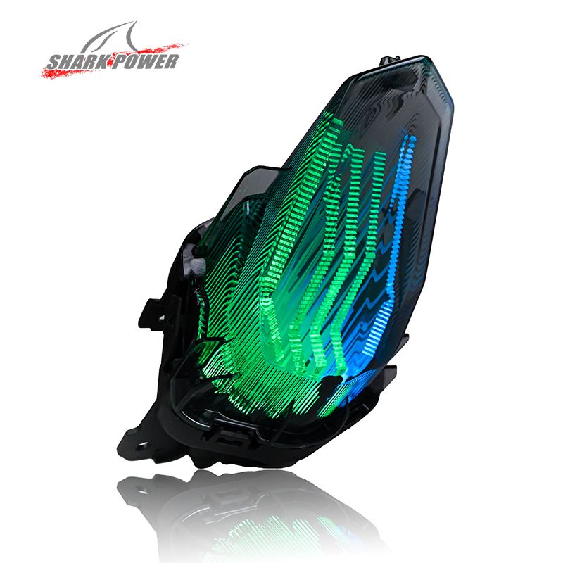Untuk Yamaha Exciter155 Y16ZR Scooter Motorbike LED RGB TAI Light dengan Turn Rem Indikator Rem Motor Lighycle System Accessoriesoris