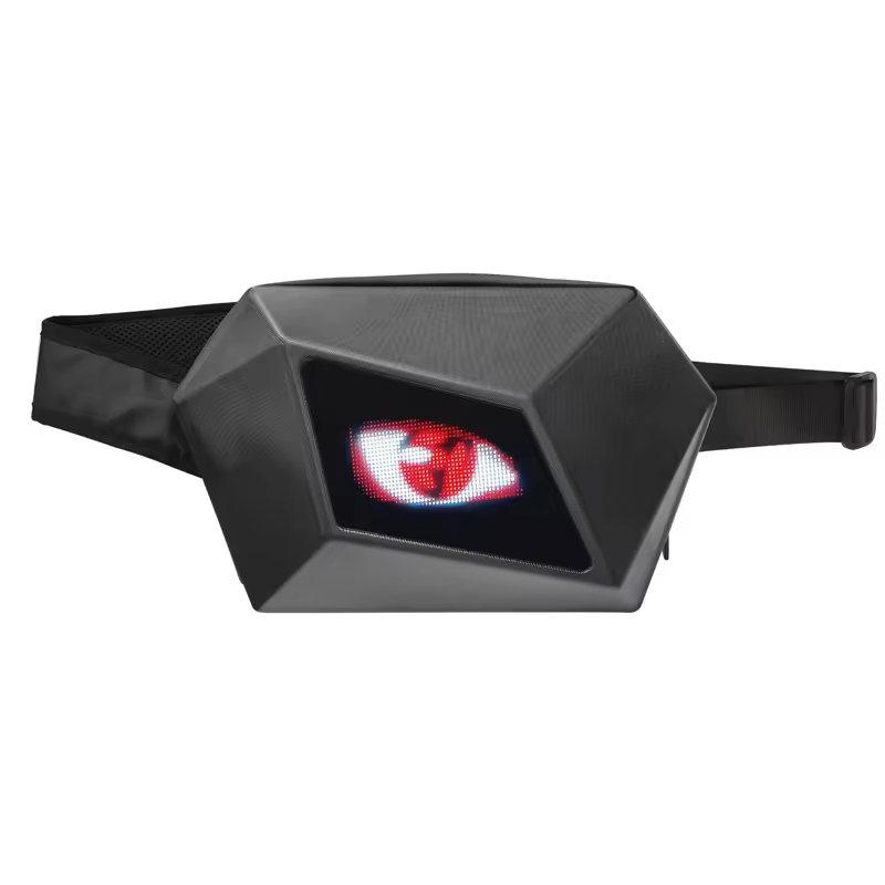 Unisex Devil's Eye's ABS LED Layar Tas Bahu Motor Motor Riding Backpack USB Akses Smart App Control Ritscycle