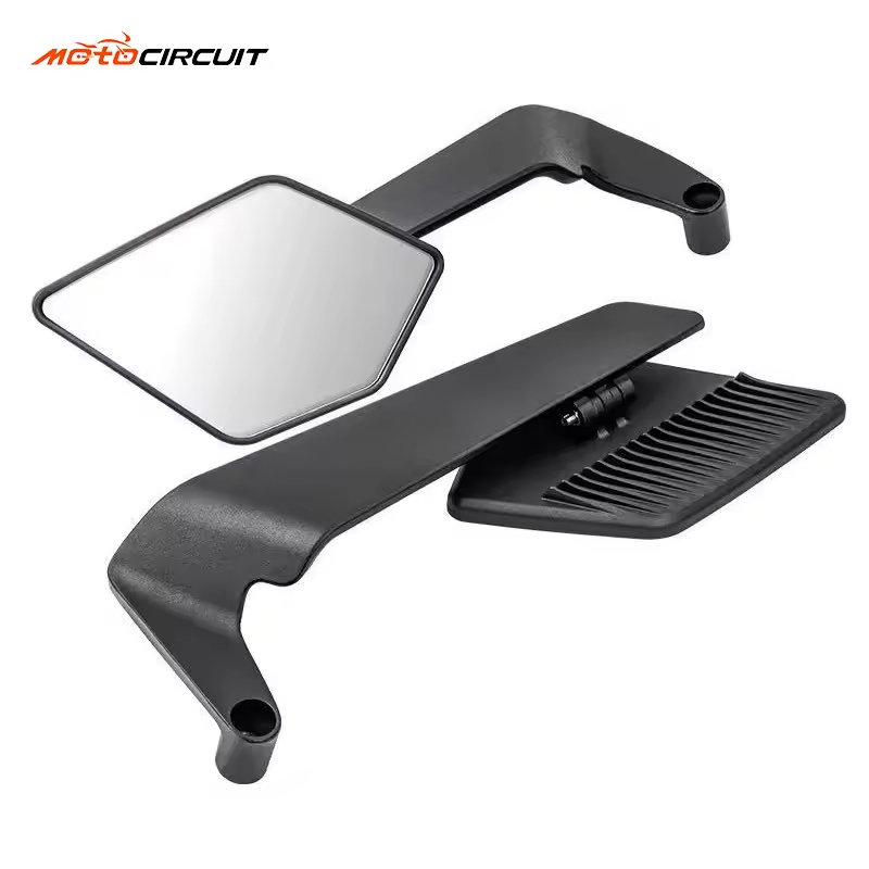 Aksesoris sepeda motor desain baru sayap angin besar kaca samping kaca spion view mirror universal
